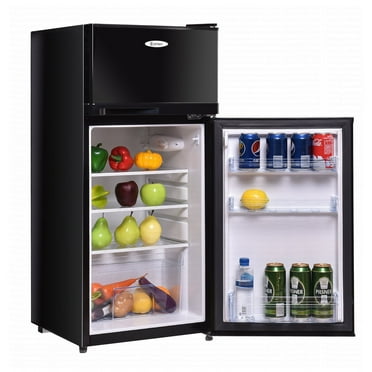 Costway 2 Doors 3.4 cu ft. Unit Compact Mini Refrigerator Freezer Cooler