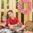 thumbnail image 6 of Junepar Easter Wreaths for Front Door 11" Boho Grapevine Easter Spring Door Wreath with Pink Eggs for Indoor Outdoor Window Mantel Farmhouse Wall Party Decor, 6 of 7