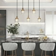 thumbnail image 5 of LNC Modern 5-Light Black and Gold Globe Pendant Chandelier for Kitchen Island or Dining, 5 of 14