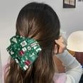 thumbnail image 5 of Christmas Hair Ties Merry Christmas Satin Hair Scrunchies Elastics Soft Hair Bands Accessories for Women Festival Holiday Xmas Party Supplies (4PCS Gift), 5 of 9