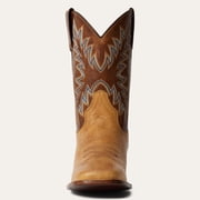 Men's Stetson Cole Boots Square Toe Handcrafted Tan