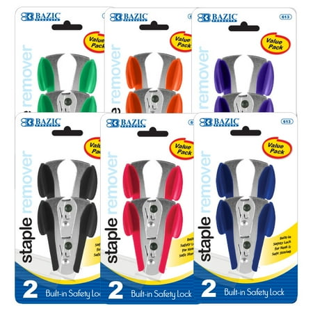 - BAZIC Claw Style Staples Remover, 2 Per Pack (Colors May Vary)