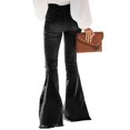 thumbnail image 3 of Women's Multicolor/Black/Sky Blue Distressed Bell Bottom Denim Pants, 3 of 10