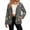 Blue Peony Floral, variant on Hunting Tree Camo Women Fleece Jacket Stand Collar Winter Coat, Cozy Sherpa-Lined, Stand Collar Snap Button Jacket, Deep Pockets, Loose Fit, for Fall Winter Casual Daily Wear, Medium