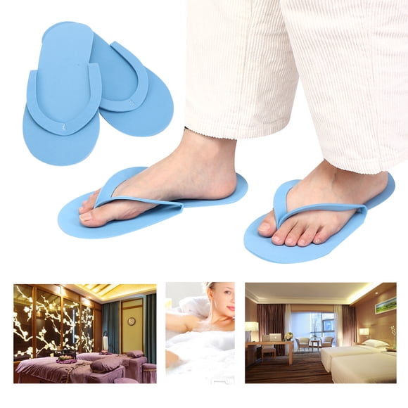 12 Pares de Pantuflas Desechables para Pedicura 12 Pares de Pantuflas Desechables Portátiles para Hotel Chanclas Suaves Desechables de 0118 in de Grosor Pantuflas Desechables ANGGREK  Otros