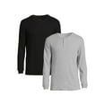 thumbnail image 2 of George Men's Long Sleeve Henley Shirt and Thermal Crewneck Tee, 2-Piece, Sizes XS-5XL, 2 of 6