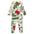 thumbnail image 3 of Renewold Comfortable Pajamas Set of 2 Poinsettia Pine Cones Loungewear Thermal Indoor Clothing Kids Warmth Casual Christmas Crewneck Home Sleepwear Size 9-10, 3 of 5
