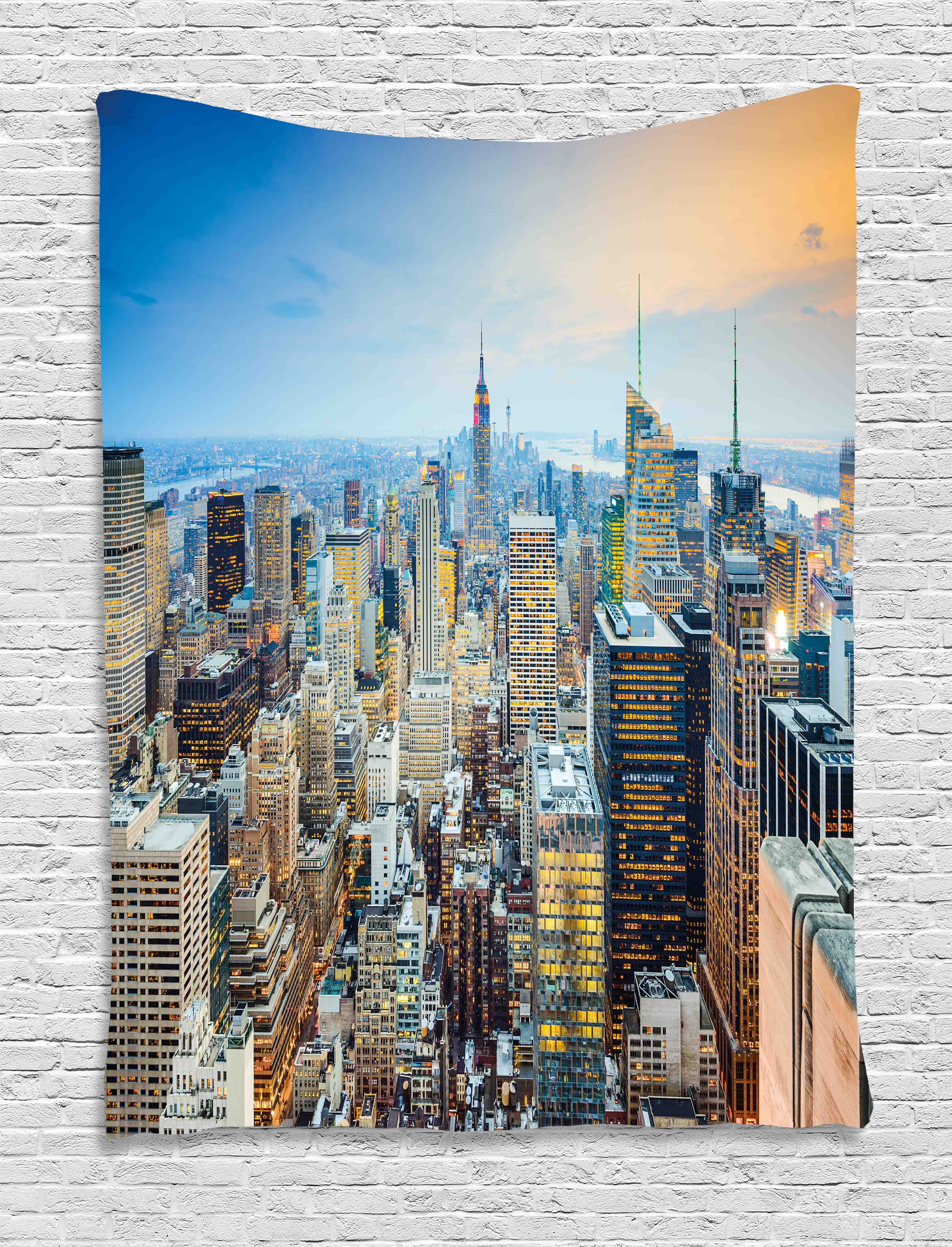 American Tapestry, New York City Aerial with Skyscrapers Manhattan 