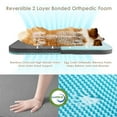 thumbnail image 3 of Cama para perros humanos EHEYCIGA, plegable, ortopédica, espuma viscoelástica, gris, 3 of 9