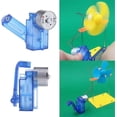 thumbnail image 4 of Mini Hand Crank Electric Generator DC Emergency Power Supply Manual Dynamo Power with Blue Transparent Acrylic Case, 4 of 5