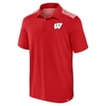 thumbnail image 2 of Men's Fanatics Red Wisconsin Badgers Long Shot Polo, 2 of 3