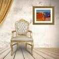 thumbnail image 3 of Madjid 14x12 Gold Ornate Wood Framed with Double Matting Museum Art Print Titled - Dorf am Felsen, 3 of 4