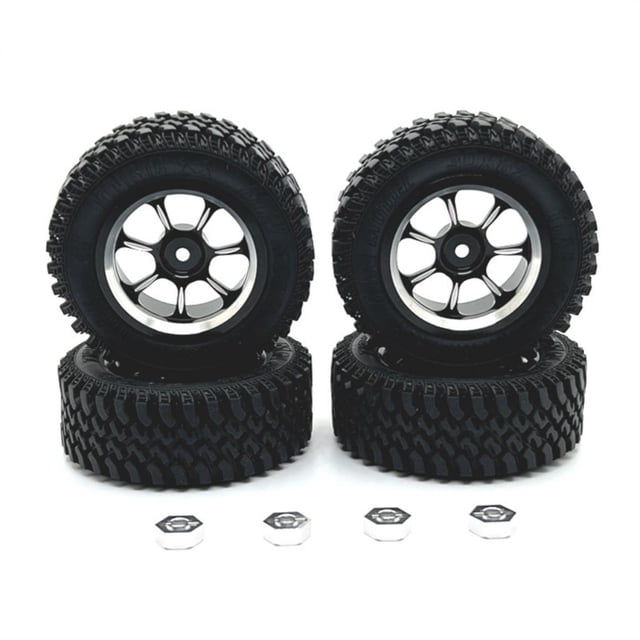 maskred Durable Wheel Rims Tyre For 1/12 MN MN128 OFF-Road RC Car Accessories RC Hop-ups Black
