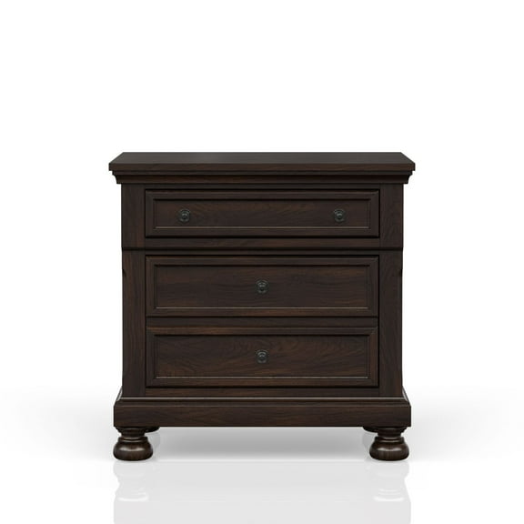 Miekor Furniture Dark Cherry Nightstand Two Drawer 12978