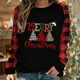 thumbnail image 1 of Pntutb Mujer Moda Casual Manga Larga Cómodo Estampado Navideño Sudadera tops Blusa Pntutb Pntutb-3907, 1 of 7