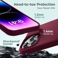 thumbnail image 5 of for iPhone 14 Pro Max Case, Premium Liquid Silicone Shockproof for iPhone 14 ProMax Case with [Soft Anti-Scratch Microfiber Lining], 6.7 inch, Plum, 5 of 12