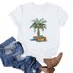 thumbnail image 2 of Blusas de Manga Corta para las Mujeres Divertida Impresión Cuello Redondo Camiseta Vintage, Blusas de Primavera para las Mujeres, 2 of 6