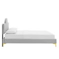 thumbnail image 4 of Modway Sunny Performance Velvet King Bed in Light Gray, 4 of 10