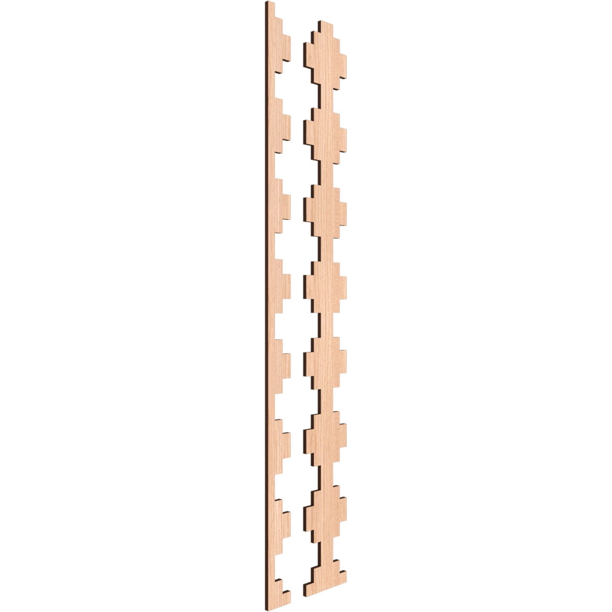 Ekena Millwork 47"H x 3/8"T Gypsum Adjustable Wood Decorative Slat Wall Panel Kit, Hickory (contains 14 Slats + 1 Straight Edge Starter Slat)