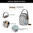 thumbnail image 4 of FORMRS Crossbody Bag for Women Quilted Travel Shoulder Cell Phone Purse with Chain Strap Handbag, Light Blue Shimmering Pattern, 4 of 7