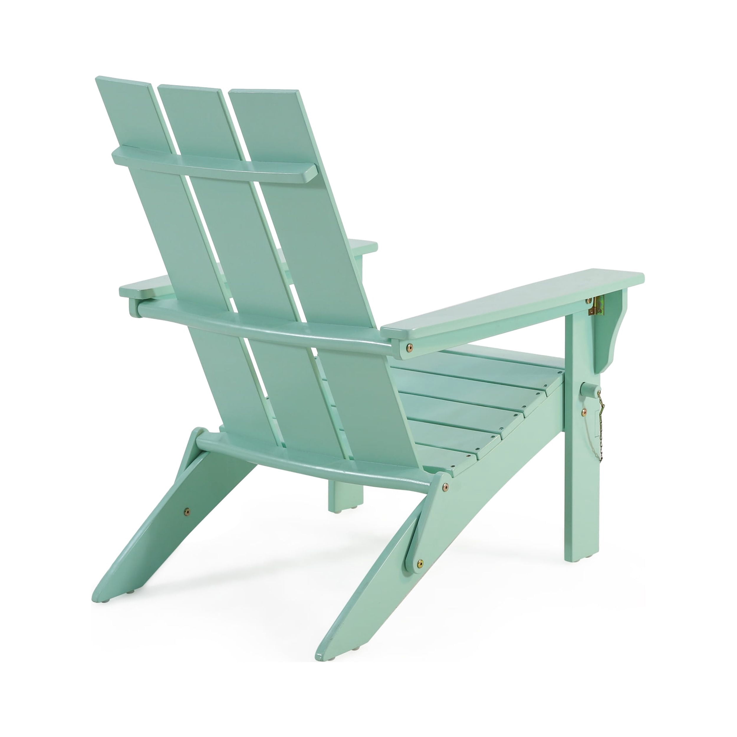 Noble House Zuma Outdoor Acacia Wood Foldable Adirondack Chair Light Mint
