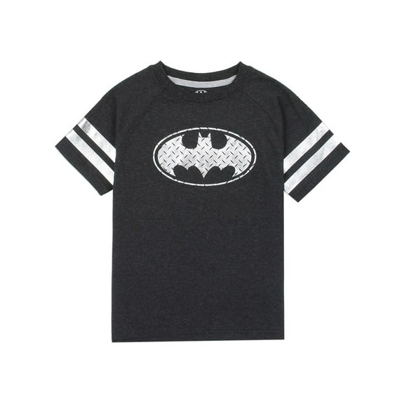 DC Comics Little Boys' Diamond Plate Batman Logo Tee