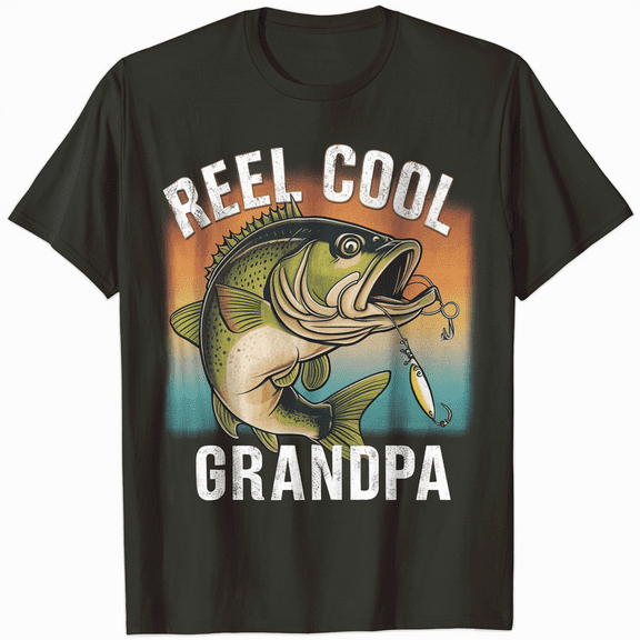 Reel Cool Grandpa T-Shirt Fishing Father's Day T-Shirt
