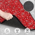 thumbnail image 3 of Disketp Tapis de Voiture en Velours Cristal à Motifs Floraux Rouges, Ensemble de Quatre Pièces, Protection Automobile Toutes Saisons, Véhicules, Voitures, Camions et SUV, Design Antidérapant, 3 of 7