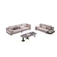 thumbnail image 3 of American Eagle Furniture 120.5" 4-Seater Modern Genuine Leather Sofa in Gray, 3 of 5