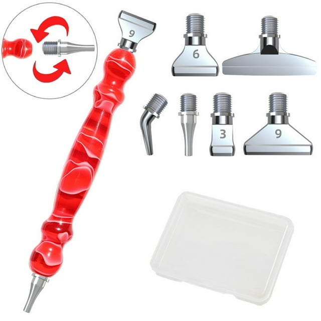 yeacher Premium Diamond Painting Tool Kit with 6 Interchangeable Metal Tips & Storage Box for DIY Art Projects