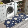 thumbnail image 3 of Dark Blue Sun Moon Star Pattern Kitchen Rug Mat,Kitchen Runner Rugs Non Skid Washable,Decorative Kitchen Floor Mats for Kitchen,Sink,Laundry,17"x47.2", 3 of 7