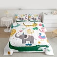 thumbnail image 6 of Homewish Green Kawaii Crocodile Full Size Comforter Sets for Kids, Lion Duck Elephant Bedding Comforter Set, Kawaii Animal Reversible Bedding Sets, Breathable Home Decor, 3pcs, 6 of 8