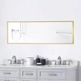 thumbnail image 6 of paproos 59" x 15.7" Over The Door Mirror, Full Length Mirror, Full Body Dressing Mirror, Wall Mounted Hanging for Dorm Home, Gold, 6 of 10