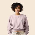 thumbnail image 3 of Dalix Spooke-a-Latte Ghost Sweatshirt Embroidered Coffee Fleece Long Sleeve Womens in Blush L Large, 3 of 5