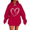 thumbnail image 2 of Guieoi Sweatshirts for Women Plus Size under $10.00 Women Fall Winter Casual Christmas Solid Round Neck Long Sleeve Pullover Blouse Sweatshirt Red Black*Friday/Cyber*Monday, 2 of 5