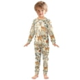 thumbnail image 6 of FORMRS Long Sleeve Top and Pants Pajama Set for Niños 2-Piece Sleepwear, Sizes 18M-8Y, Deer Pattern, 6 of 6