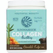 Collagen Building Protein Peptides - Chocolate Fudge by Sunwarrior for Unisex - 17.6 oz Dietary Supplement