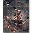 thumbnail image 1 of Ceramic Tile Mural-Luis Riccardo Falero Mythology Tile Mural Modern Art. 17" w x 21.25" h using (20) 4.25 x 4.25 ceramic tiles, 1 of 3