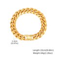 thumbnail image 3 of Jewelry Men Bracelet Cuban links & chains 14K Yellow Gold Bracelet for Bangle Male Accessory, 3 of 10