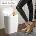 thumbnail image 7 of TINANA Automatic Sensor Trash Can with Lid 2 Pack: 3.3 Gallon Plastic Garbage Bins, Waterproof Touchless Slimline Wastebasket for Bathroom, Bedroom, Kitchen, Office, White, 7 of 7
