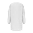 thumbnail image 5 of DailyTrove Womens V-Neck Long Sleeve Oversized Fuzzy Mid-Calf Polyester Dress - Christmas-Ready Casual Wear for Women, 5 of 6