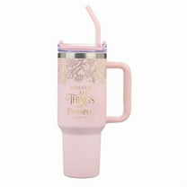 Christian Art Gifts Large Stainless Steel Insulated Travel Mug Tumbler for Women: All Things Are Possible Inspirational , (Hardcover)