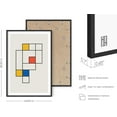 thumbnail image 3 of HAUS AND HUES Bauhaus Modern Mid Century Wall Art Print - Geometric Wall Art, Abstract Art Prints, Mid Century Wall Decor, Modern Multi Squares Art Print Individual (Framed Black 24x36), 3 of 6