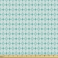 thumbnail image 1 of Mosaic Upholstery Fabric by the Yard, Vintage Flower Pattern Geometric Effects Traditional Meadow Flourishing Art, Decorative Fabric for DIY and Home Accents, Turquoise and White by Ambesonne, 1 of 5