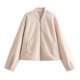 thumbnail image 3 of Chaqueta Bomber informal holgada para mujer, abrigo de lana informal de Color liso, ropa de abrigo de manga larga con bolsillo, Primavera, novedad, 3 of 5