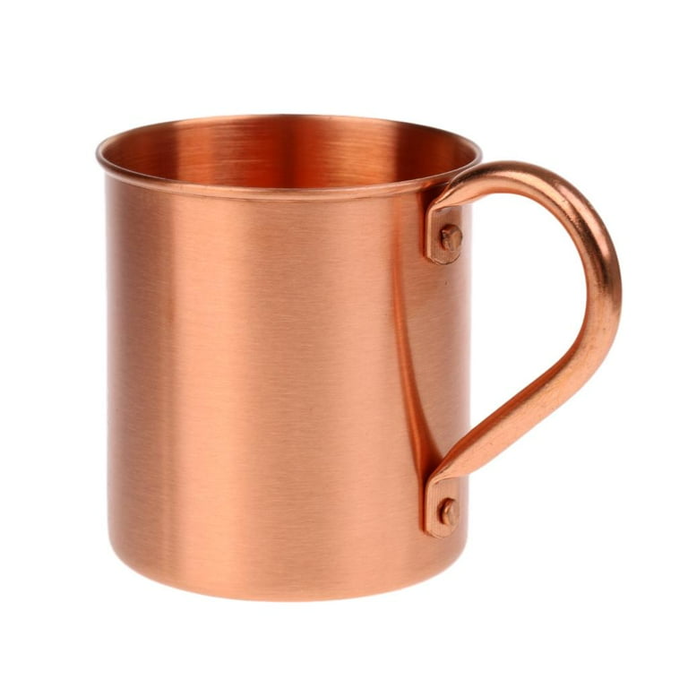 Handcrafted Pure Copper Beer Coffee Mug With Retro Weave Handle Thickened  Polishing 260 ml Breakfast Couples Gift Cup Drinkware