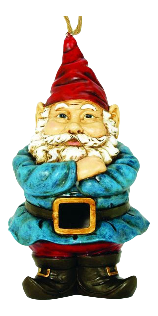 Garden Gnome Troll Birdhouse 10 Inch Resin Shaped Backyard Bird Decor