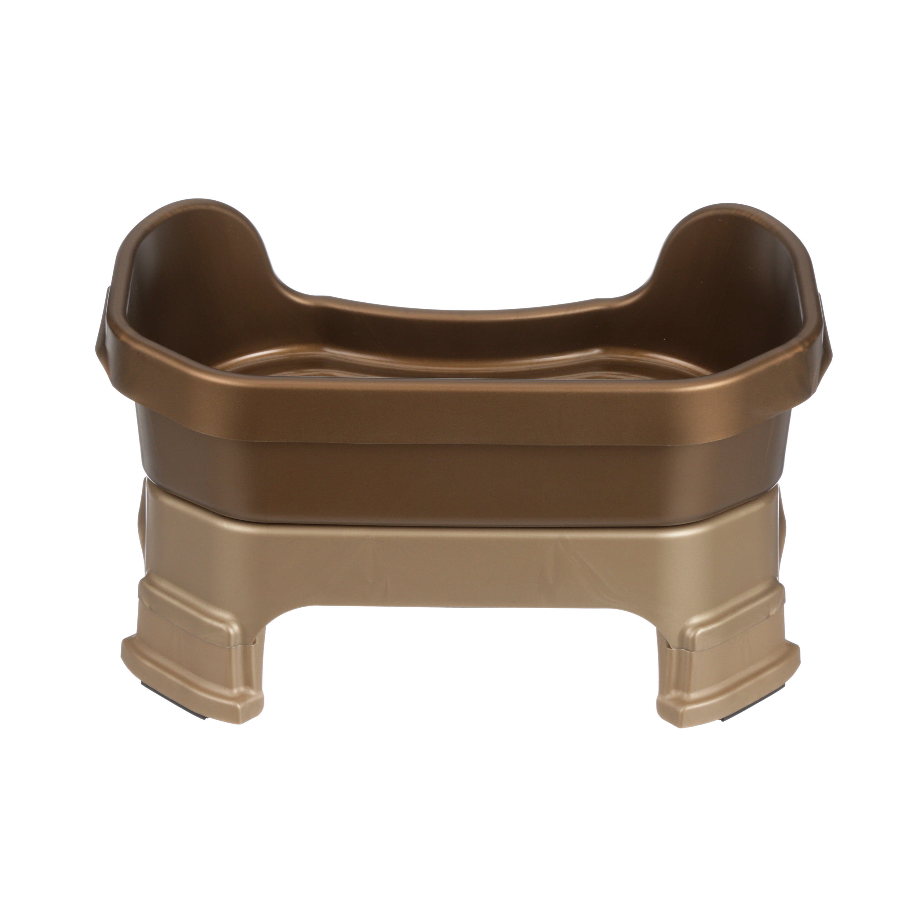 Neater Pets Neater Feeder Deluxe With Leg Extensions Mess-Proof Elevated Food & Water Bowls for Cats, Bronze