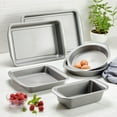 thumbnail image 2 of Circulon Bakeware Nonstick 6 Piece Cookie Sheet and Cake Pan Set, Gray, 2 of 4