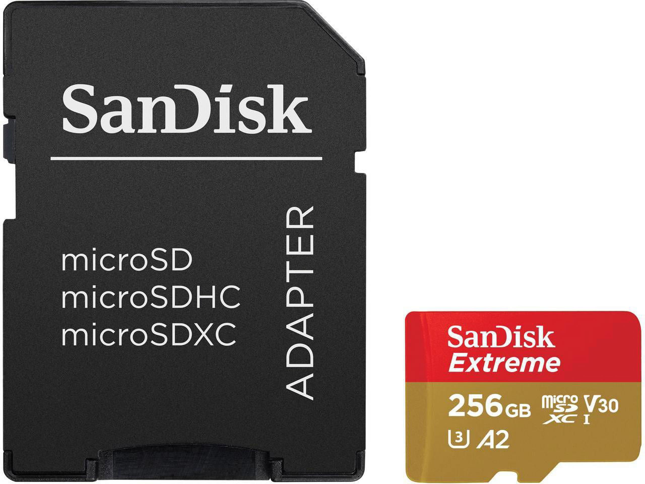 SanDisk 256GB Extreme microSDXC UHS-I Card (Up to 160 MBPs